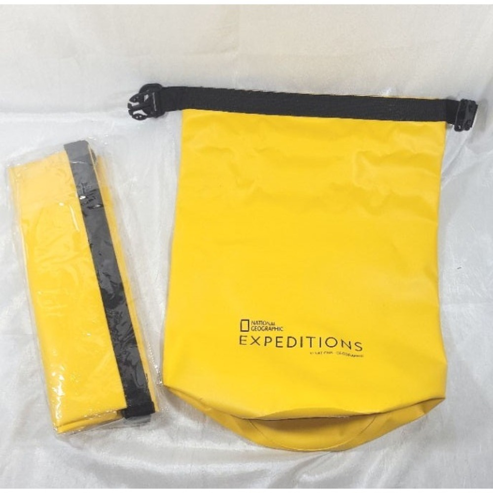 2 National Geographic Expeditions Yellow Dry Bags - 7.5" Diameter x 15.5" Tall